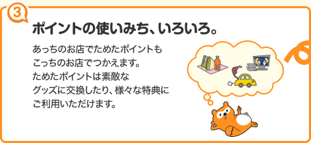 ポイントの使いみち、いろいろ。