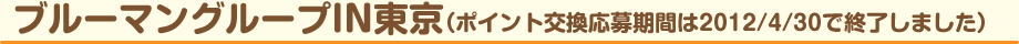 ブルーマングループIN東京