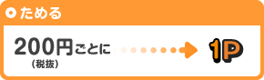 ためる：200円ごとに1P