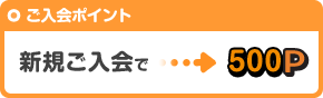 新規ご入会で500P
